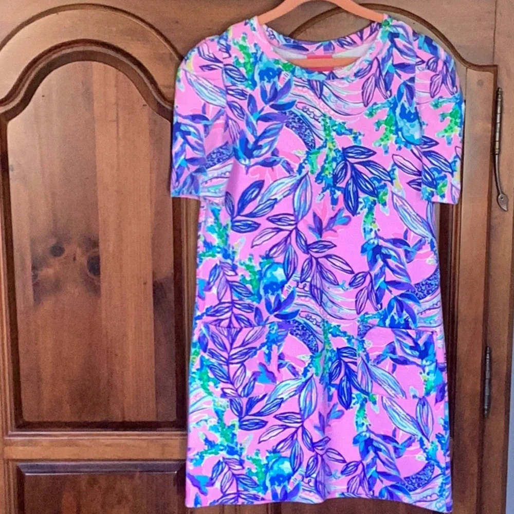 Lilly Pulitzer Mini Harriet Dress Lilac Rose Just a Lil Jelly Size 8-10 Vibrant